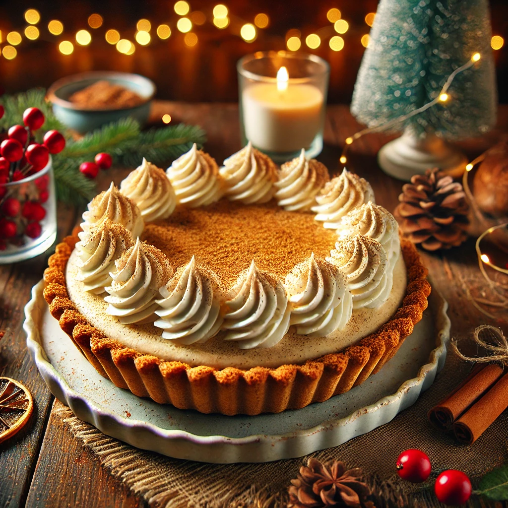 Eggnog Cream Pie with Gingersnap Crust: A Holiday Delight